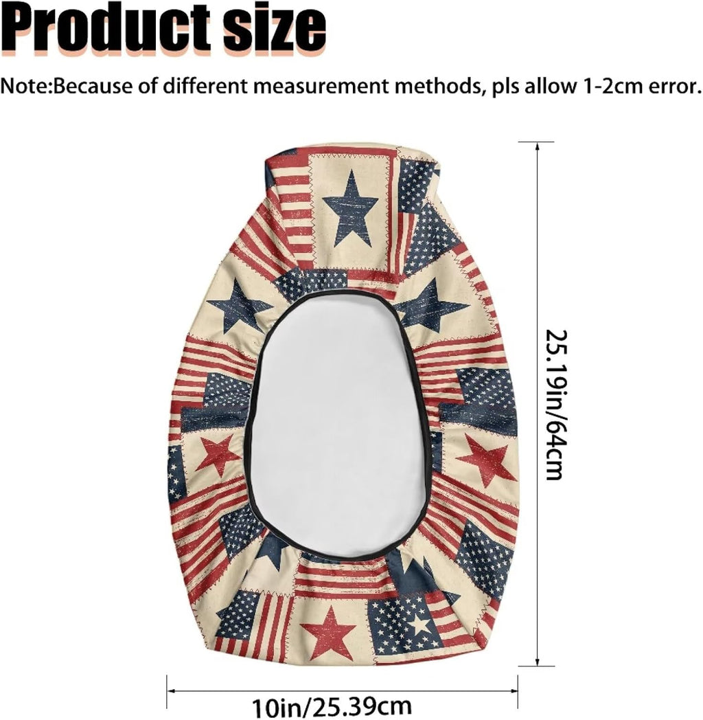 Vintage American Flag ATV Seat Cover Four Wheeler Seat Cover Patriotic Flag Waterproof Universal ATV Accessories 1776-2026 Compatible with Most ATV Seats