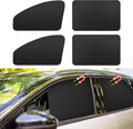 Car Window Shades - 100% Block Light Car Privacy Curtains with Magnetic - 4Pcs Side Window Sun Shades Car Window Covers Keep Cooler Feeling, Thicken(Thickset, 4pcs)