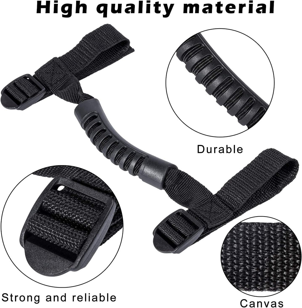 Danti 4 x Grab Handles Grip Handle For Jeep Wrangler YJ TJ JK JKU Sports Sahara Freedom Rubicon X & Unlimited X 2/4 door Roll Bar 1995-2016