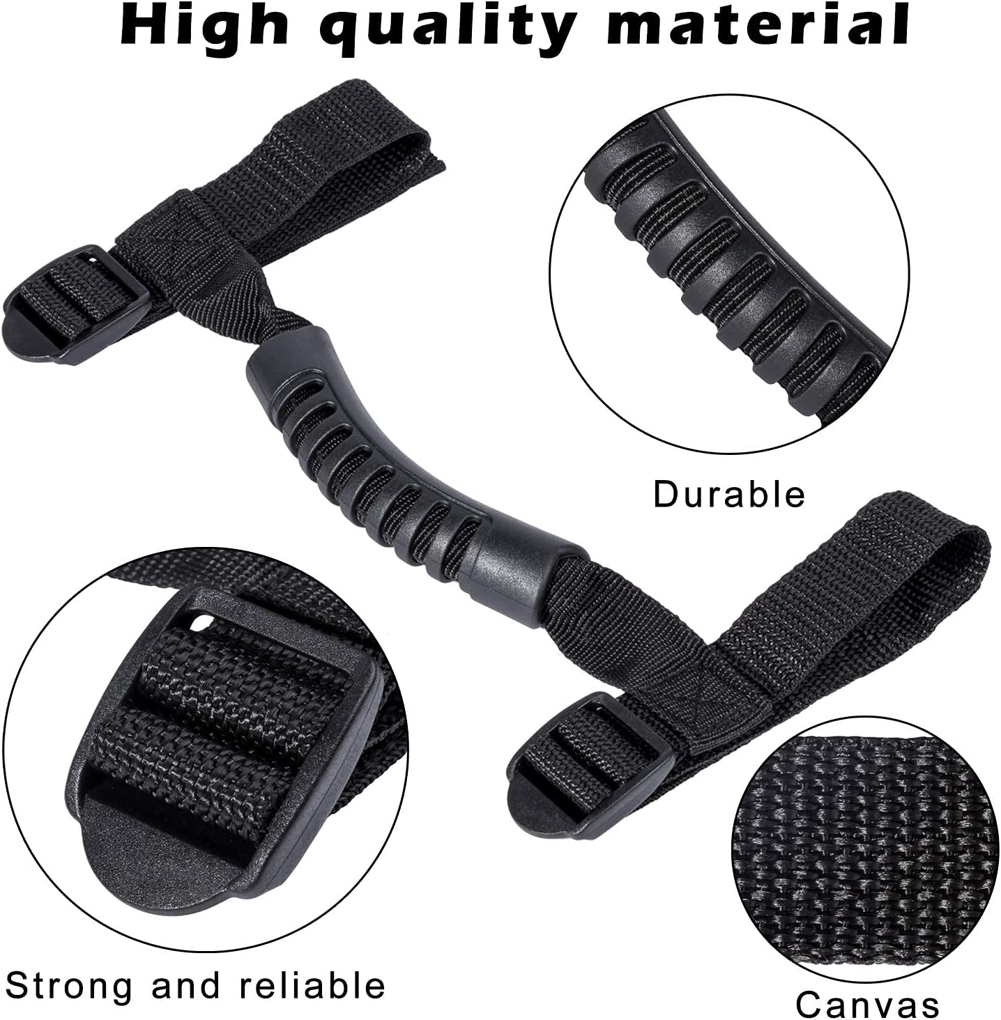Danti 4 x Grab Handles Grip Handle For Jeep Wrangler YJ TJ JK JKU Sports Sahara Freedom Rubicon X & Unlimited X 2/4 door Roll Bar 1995-2016