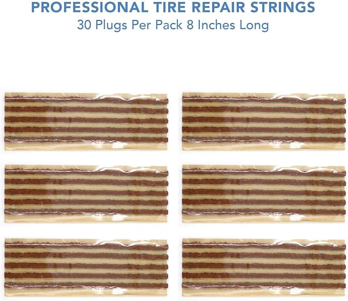 CKAuto 30pcs 8" Brown Tire Repair Strings, Automotive Tool Tire Repair Plugs - Image 3