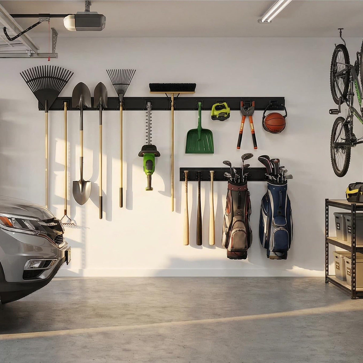 mbqq garage tool organizer wall mounted, 24 inches on a desk or shelf