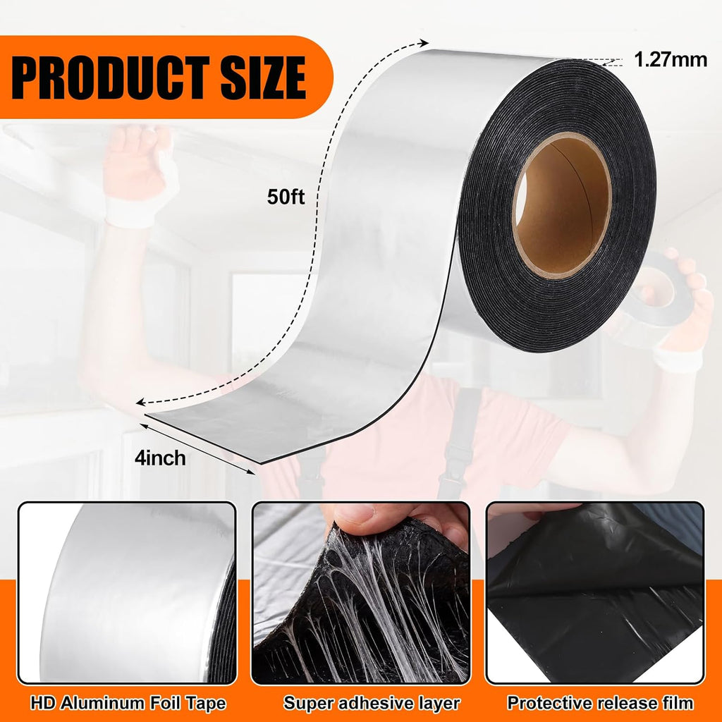 50 mil heavy duty aluminum foil rubber tape shown in use