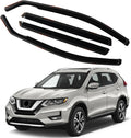 4PCS in Channel Rain Guards for 2014-2020 Nissan Rogue S SV SL, Durable Window