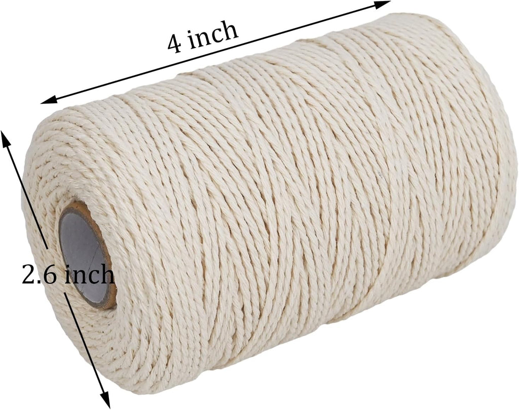 Leecogo Cotton Butcher's Twine, 500 Feet, Unbleached Kitchen Twine String for Cooking, Roasting, Crafts