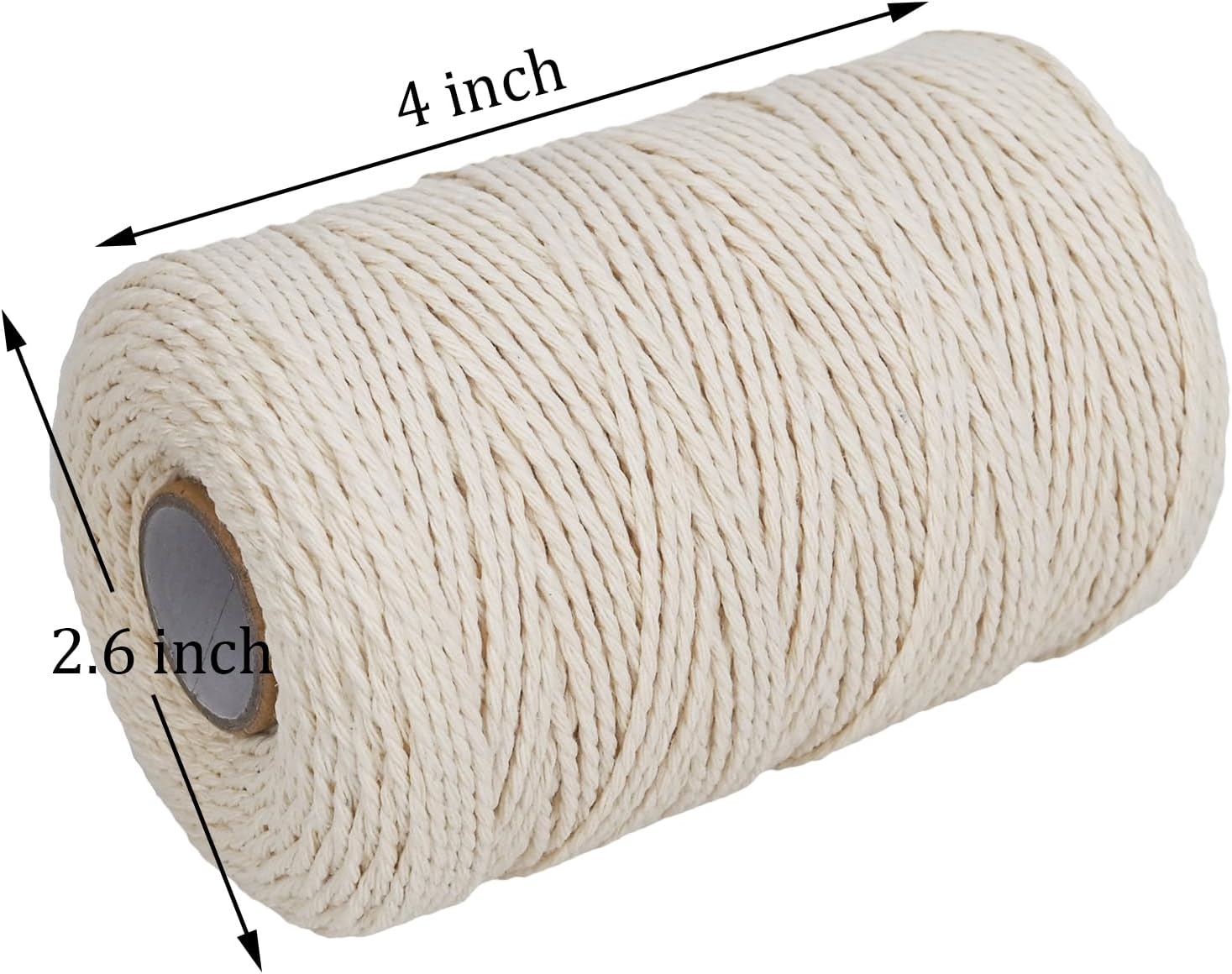 Leecogo Cotton Butcher's Twine, 500 Feet, Unbleached Kitchen Twine String for Cooking, Roasting, Crafts