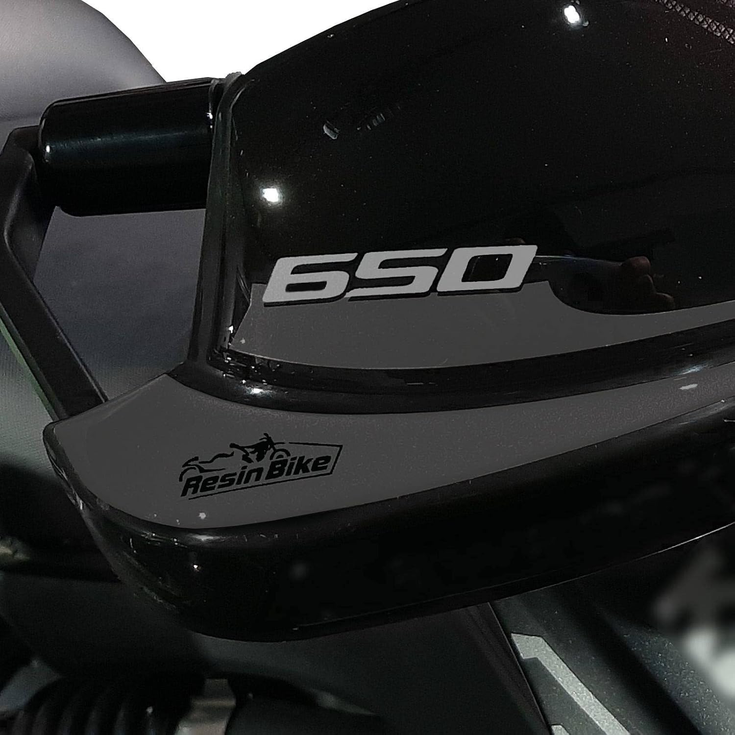Resin Bike Motorcycle 3D Stickers Compatible with Kawasaki Versys 650 2017-2020. Handguards Protection from Bumps and Scratches. Pair of Resin Stickers - Made in Italy