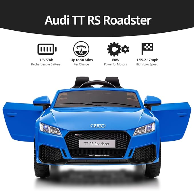Electric Ride on Car for Kids, Licensed Audi 12V 7Ah Kids Ride-on Toy for - Image 5