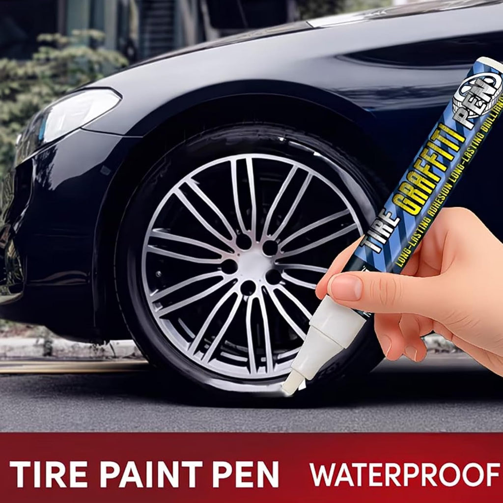 Tire Marker, Weather-Resistant Paint Pen, 14.2x1.4cm, Quick-Drying Car Wheel Decoration Supplies, Vehicle Tire Ink Marker, Easy Application, For Drivers Trucks RVs Motorcycles