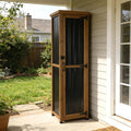 outdoor storage cabinet, wood & metal storage shed, main product view