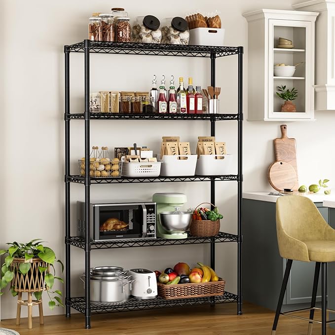 SINGAYE 5 Garage Heavy Duty Shelving Unit Kitchen Pantry Close Home Organizers - Image 6