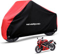 NEVERLAND Motorcycle Cover Waterproof Outdoor - All Season Scooter Covers Heavy Duty with 2 Lock-Holes, Bandage & Storage Bag Fits Most Motorcycles, Scooters, Dirt Bikes, Sportbikes (Up to 104”)