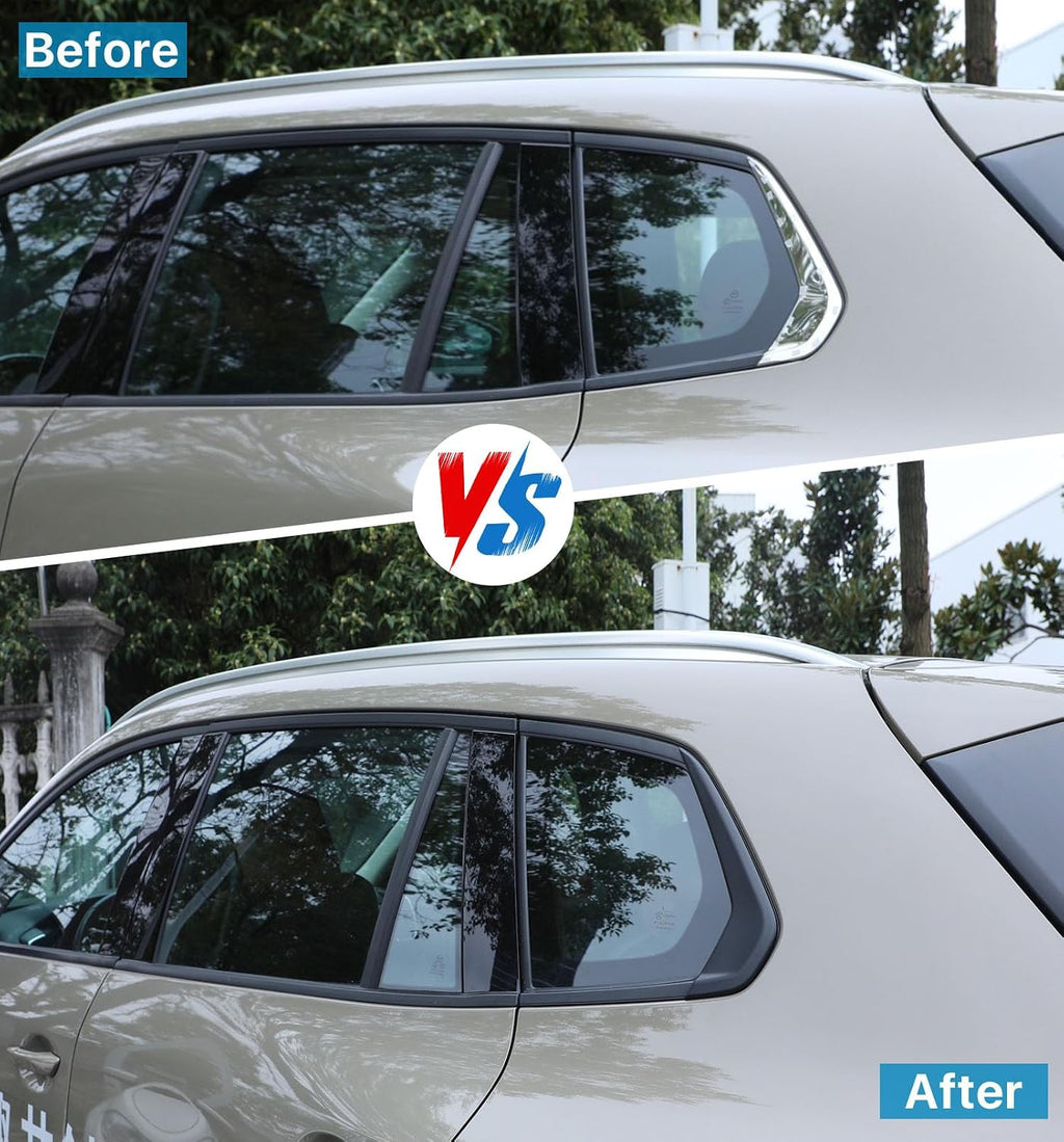 ABS Matte Black Rear Window Trim Molding Covers for 2023-2026 Mazda CX-50, Flat Black Outside D Pillar Post Molding Cover Trims Compatible with Mazda CX50 CX 50 Hybrid 2024 2025