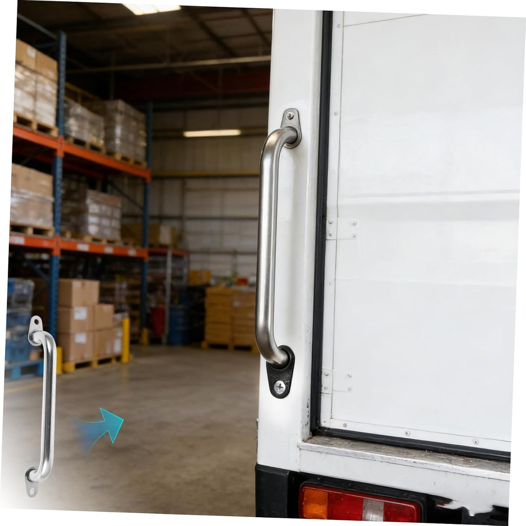 Commercial Truck Rear Door Grab Bar 268mm Stainless Steel Pull Handle for Box Van Utility Trailer Outdoor Use