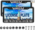 Car Plate Frames Black and White License Plate Protector Angels are Watching by Unknown