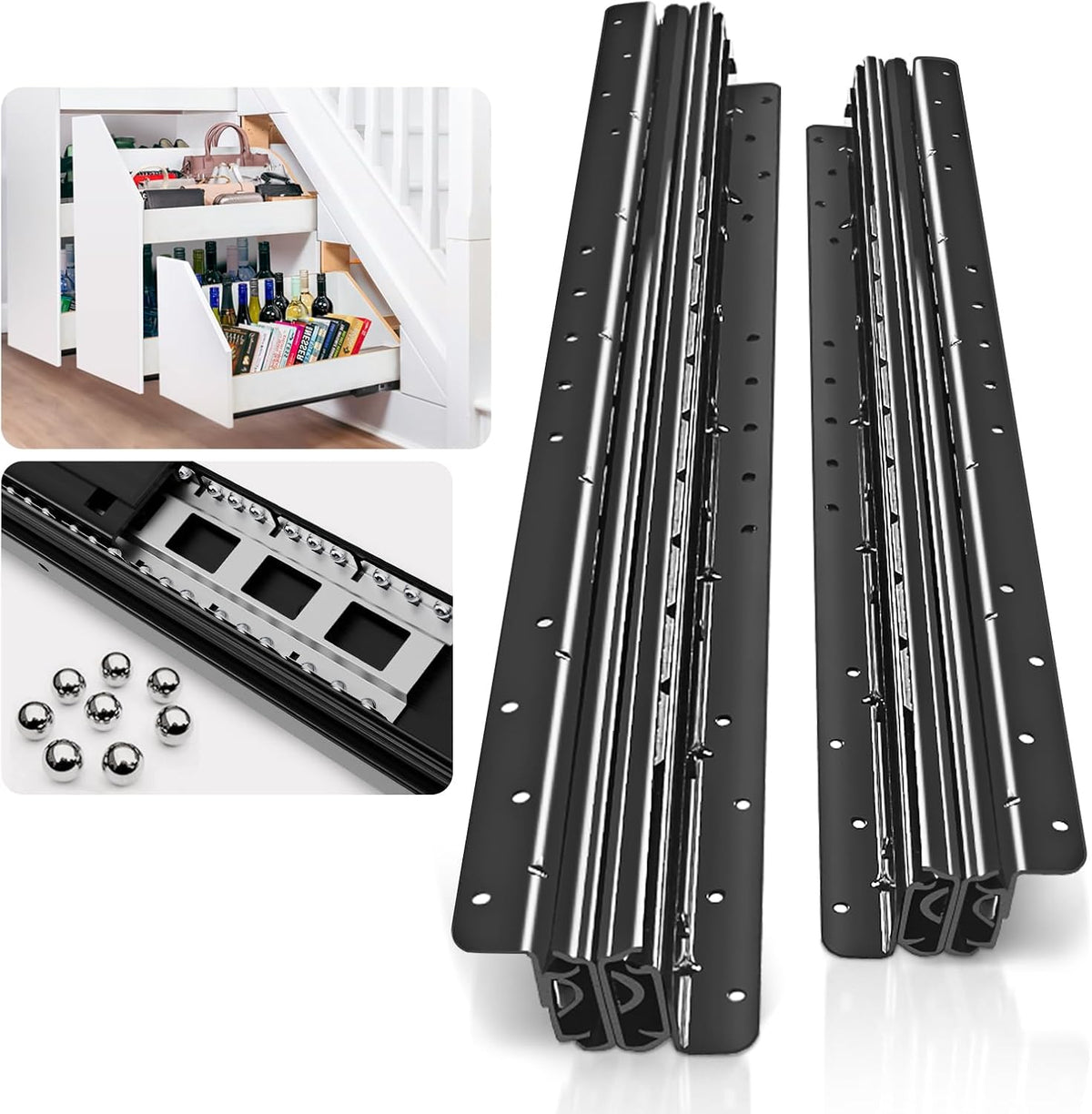 tobegreat 1 pair undermount heavy duty drawer slides, main product view