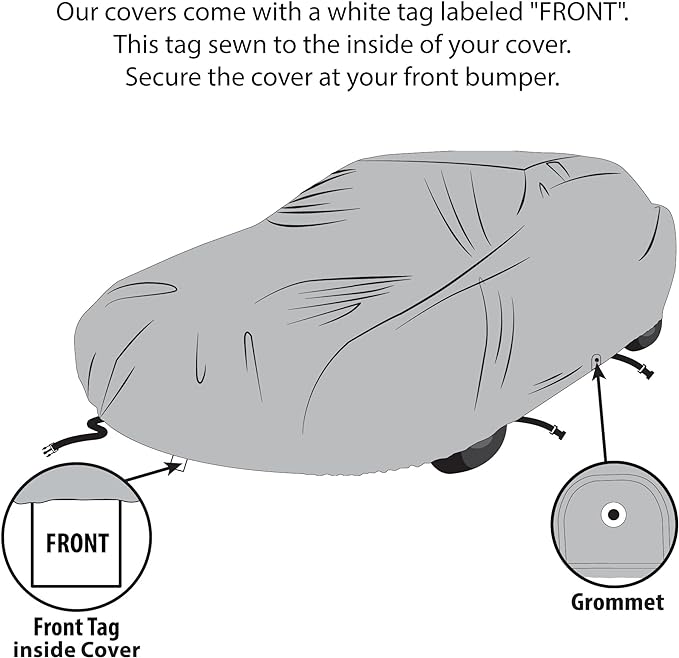 5 Layer Car Cover for Cadillac XTS 2013 2014 2015 2016-2019 Sedan 4-Door Semi - Image 6