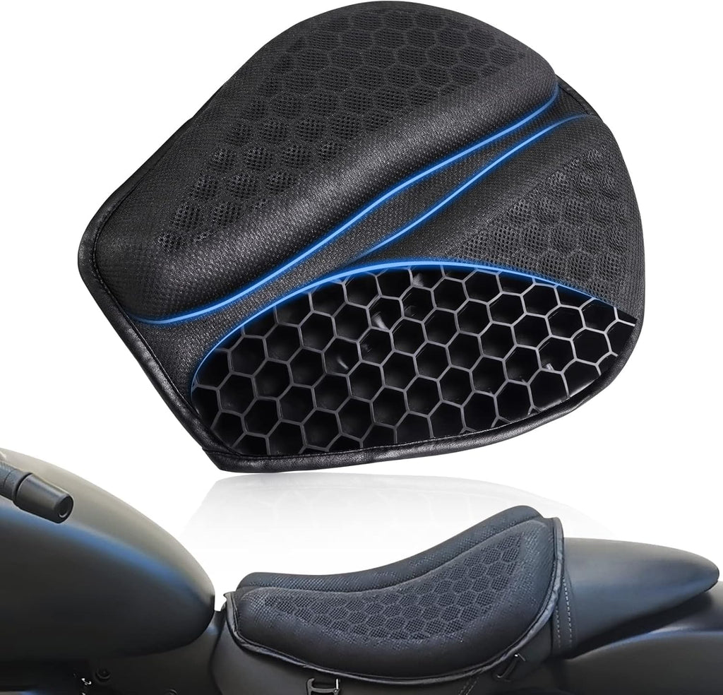 Motorcycle Seat Cover for Can-Am Ryker 900 2019-2026,Foldable Gel Cushionlycra Fabric with Air Ducts Shock Absorption Breathable and Wear-Resistant