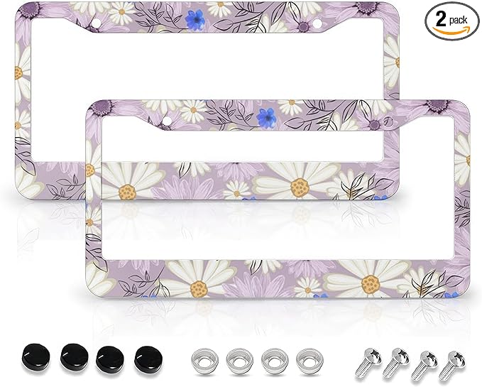 Flowers Daisy License Plate Frames by LMUCYISYIS