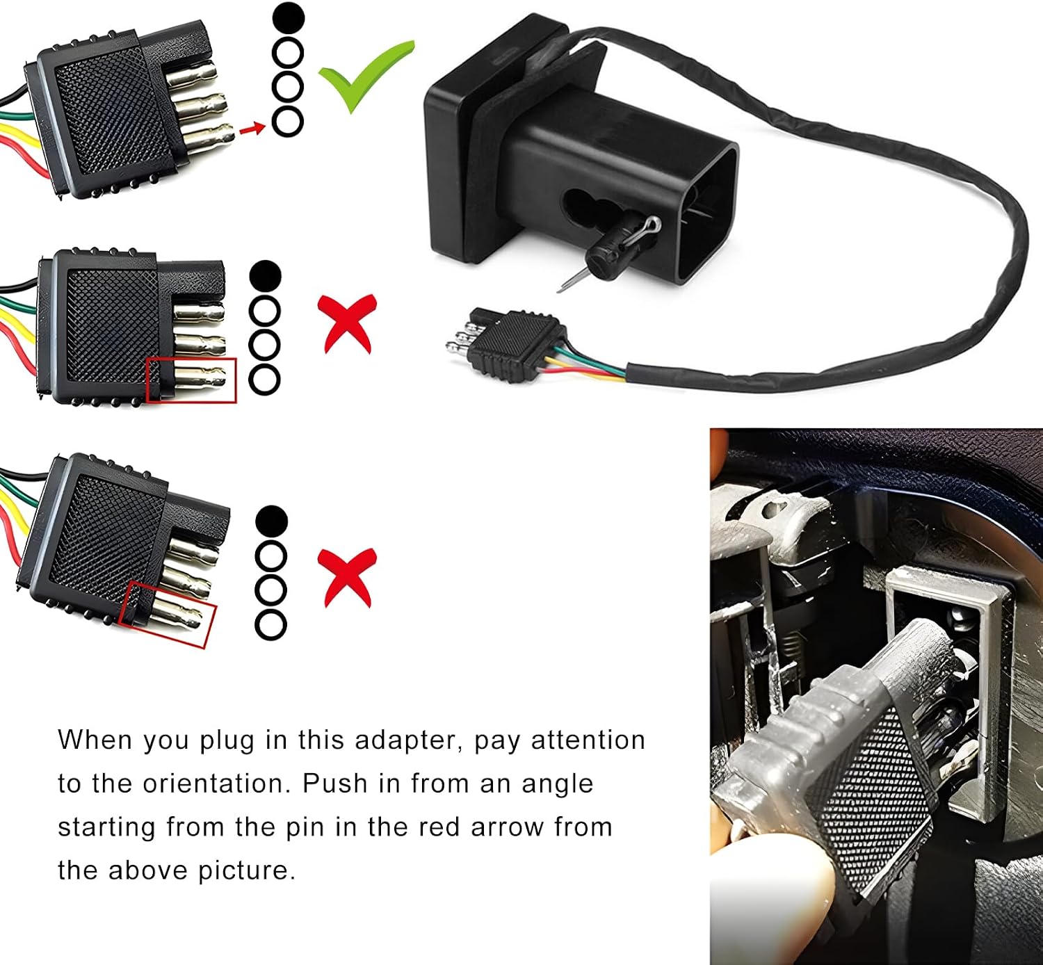 15 LED Brake Light Trailer Hitch Cover, 12V Bright Smoked Lens Tail Light for 2" Towing Hitch Receiver, Waterproof Square Brake Driving Lamp Exterior Accessories for Truck SUV RV