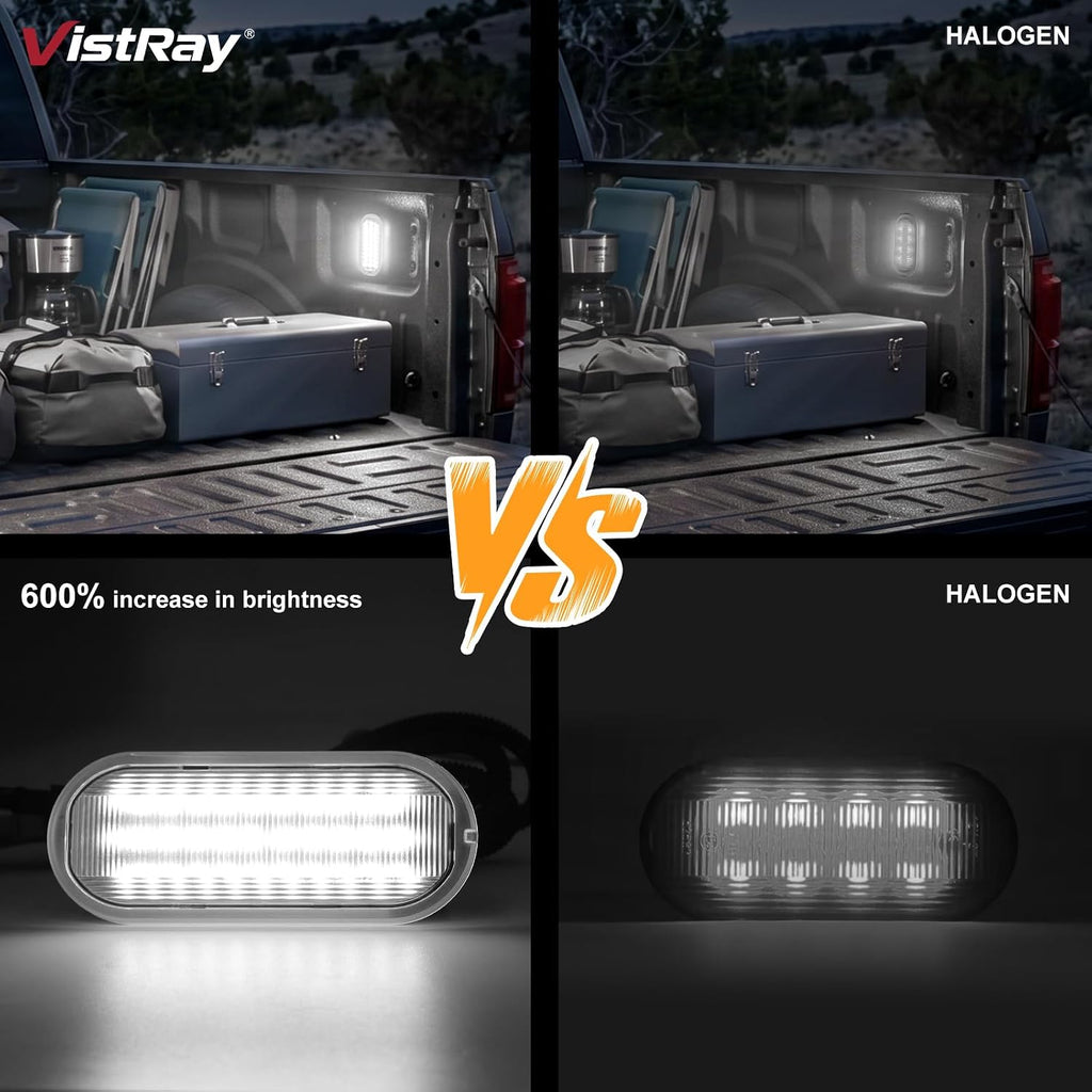 2PCS LED Truck Bed Lights With Wiring Harness, 40-SMD Truck Bed Cargo Lamp Compatible with Ford 2015-2024 F150, 2017-2024 F150 Raptor F250 F350 Super Duty, 6000K White