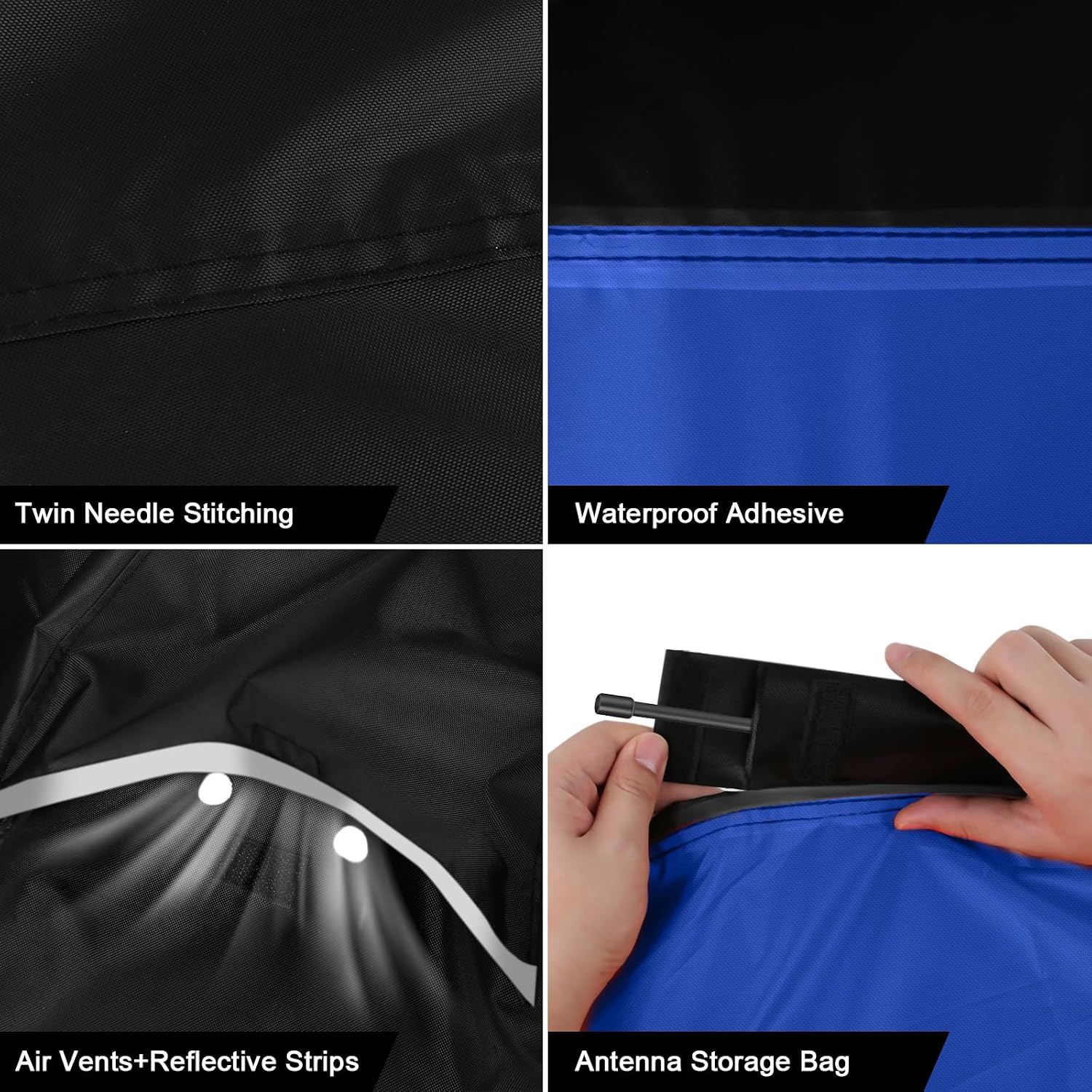 Waterproof Motorcycle Cover Replace for Harley Davidson Sport Models, 420D Oxford Cloth Nightster, Sportster Motorcycle Cover with Reflective Strips for Snow Rain Dust Hail Protection