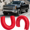 Tow Hook Covers Fit for Chevy Silverado 1500, Red | 2007-2025 Compatible, Unique Design, Anti-Rust & Weather Protection, Easy No-Tool Install, Custom Front Accessories