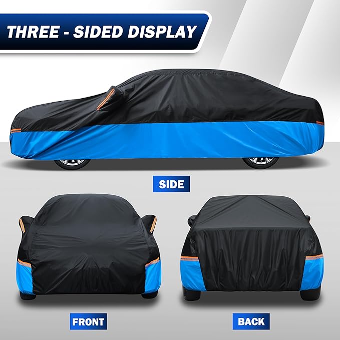Car Cover Waterproof All Weather Outdoor Windproof Dustproof UV Protection Fit - Image 6