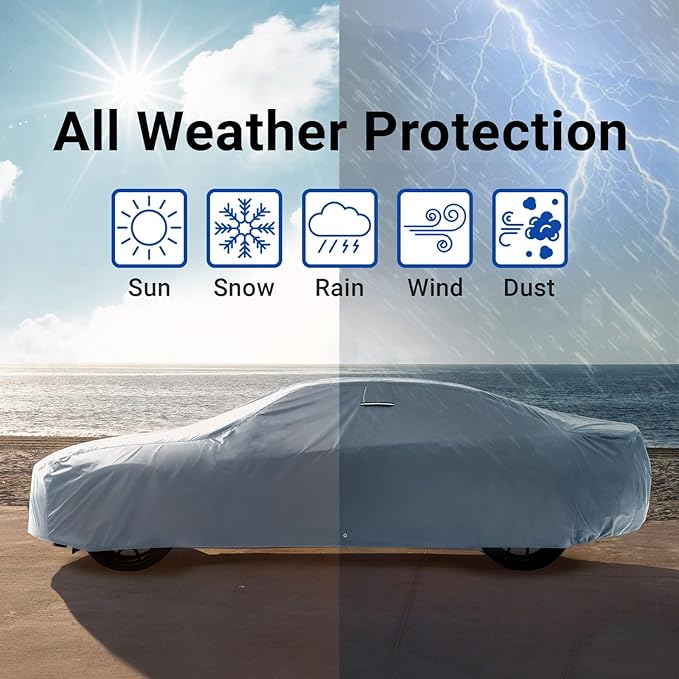 iCarCover Custom Car Cover for Chevy Nova 2-Door, 4-Door Waterproof All Weather - Image 9