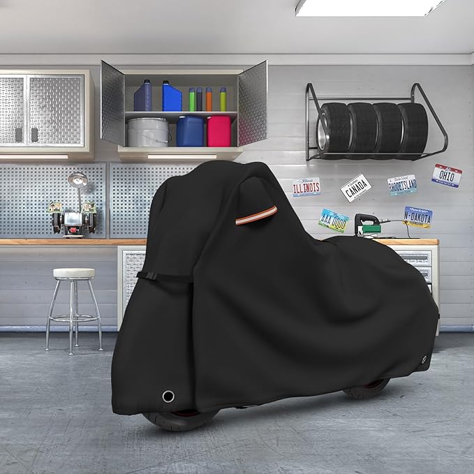 STARTWO Motorcycle Covers Waterproof Outdoor Storage Heavy Duty All Season - Image 6