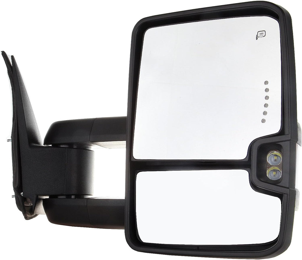A Pair Heated Towing Mirrors Fits 2001-2002 for GMC Sierra 1500 HD/2500 HD/3500, Power Adjusted View Mirror with LED Turn Signal Light