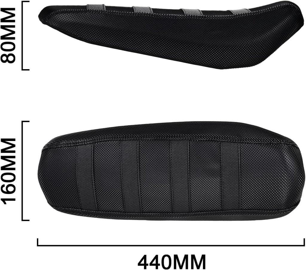 CHANGCHENG Electric Dirt Bike Seat Cover PVC Material for Surron Light Bee X and S/X160/X260 Seat Cover Dirtbike with Black Stripes Strong Against Tearing and Hard-Wearing