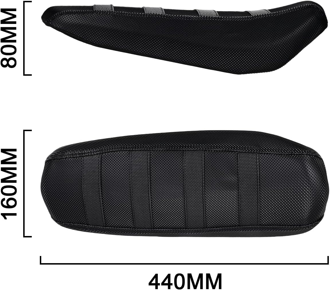 CHANGCHENG Electric Dirt Bike Seat Cover PVC Material for Surron Light Bee X and S/X160/X260 Seat Cover Dirtbike with Black Stripes Strong Against Tearing and Hard-Wearing