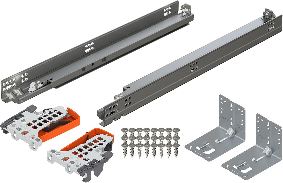 blum tandem plus blumotion 21" undermount drawer slides, side view