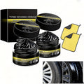 Tyre Nourish Cream Tire Shine Car Tire Retreading Wax Restores Black Gloss, Uv Protection and Waterproof Coating,Wheel Refurbishment Polish for Long-Lasting Shine and Clean Look (2pcs)