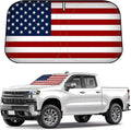 D-Lumina Windshield Sun Shade American Flag for 2019-2025 Chevy Silverado 1500 Accessories, Front Window Sunshade Sun Visor Protector Sun Shield Block UV Rays Heat, Foldable 2 Layers 210T Material