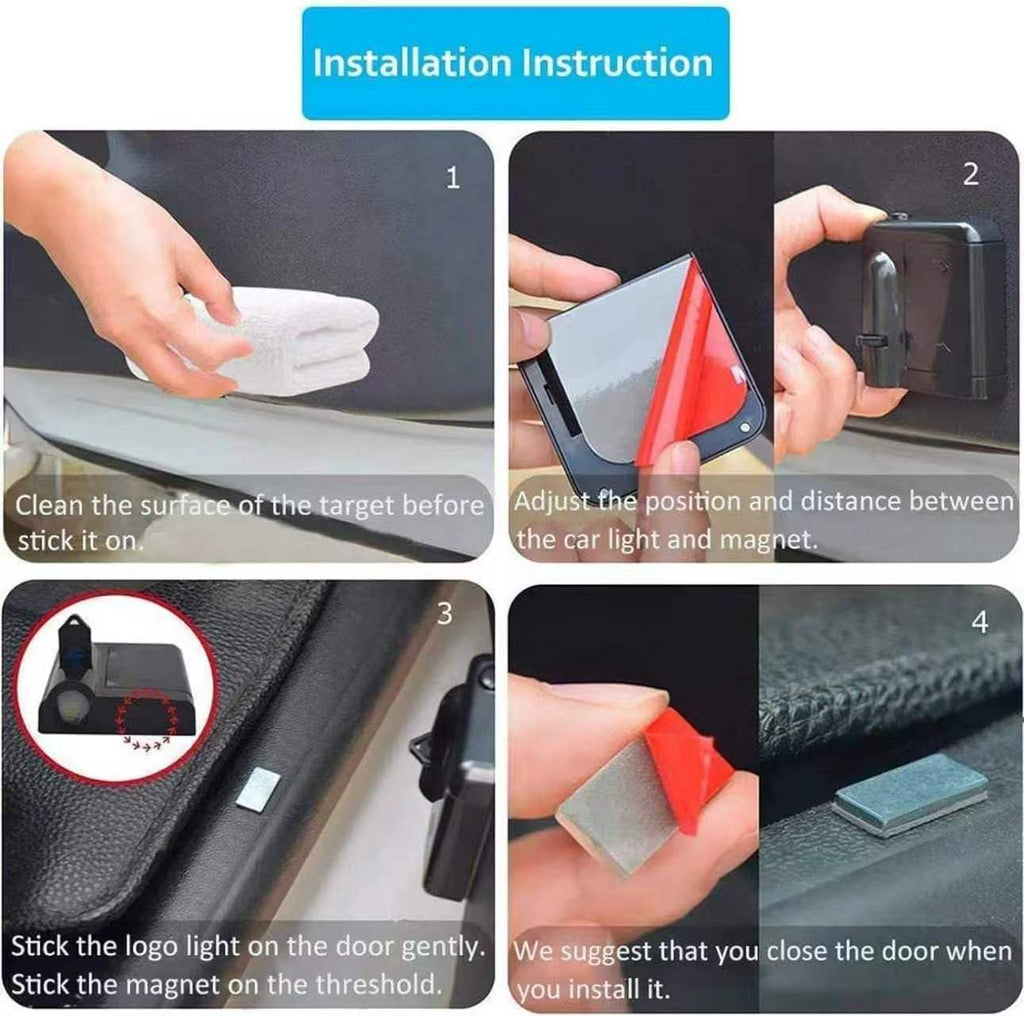 2PCS fit for Toyota LED Car Door Projector Courtesy Lights Ghost Shadow Welcome Lamp