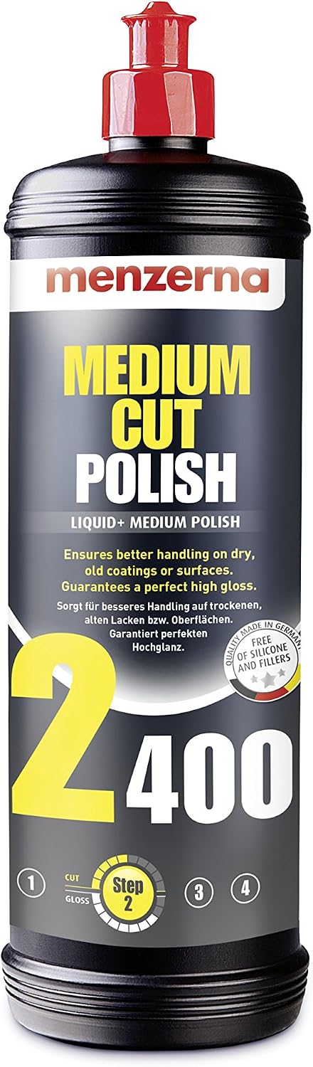 menzerna Medium Cut Polish 2400 32 oz. Ensures Better handling on Dry, Old coatings or Surfaces