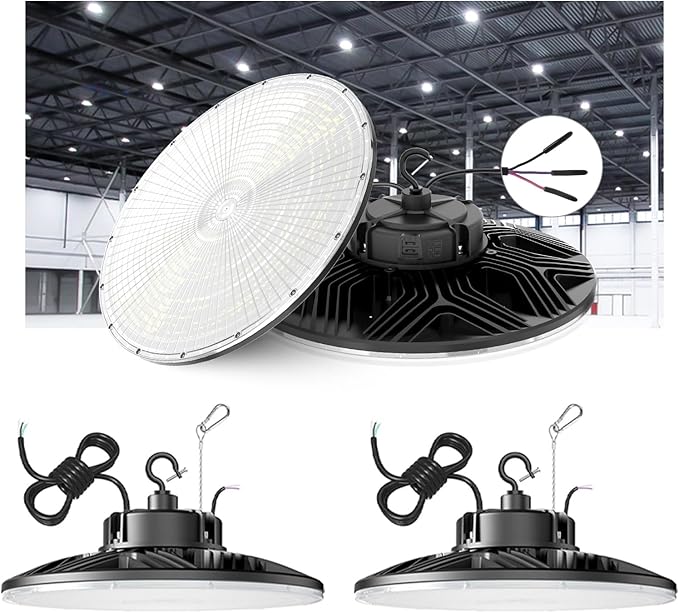 240W/200W/150W UFO LED High Bay Light, UL & DLC Listed 5000K Daylight 33600LM by ORRGENA