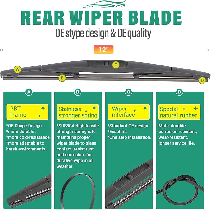 26" 18" 12" Windshield Wiper Blades Replacement - Image 4