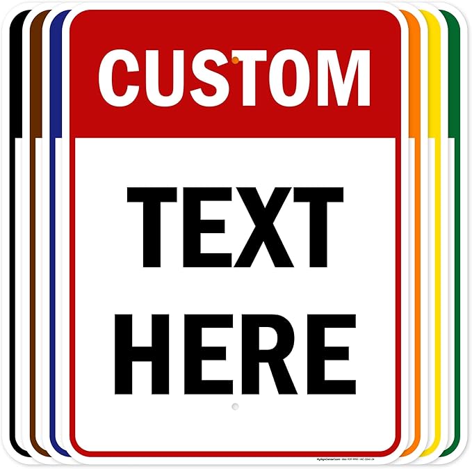 Custom Sign, Custom Sign for Business, Indoor/Outdoor use. 18x24 Inches by MySignCenter