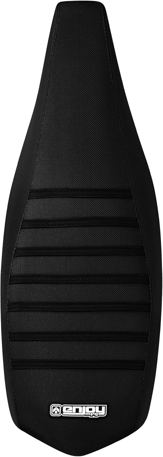 Enjoy Mfg Seat Cover - Compatible with Yamaha 2004-2013 YFZ 450 YFZ450 4 Wheeler Quad ATV #200 (All Black with Black Ribs)