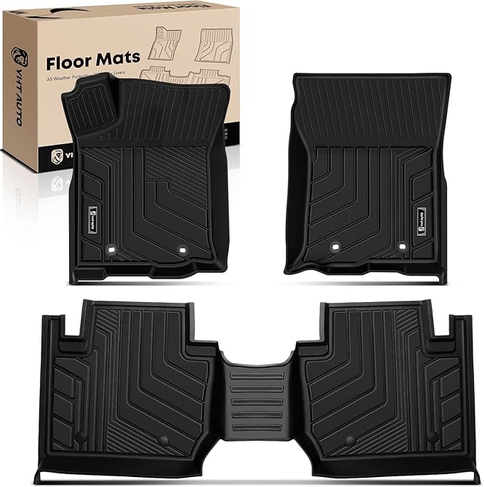 YHTAUTO Floor Mats Fit 2016-2020 Toyota Tacoma Access Cab, TPE All Weather Car by YHTAUTO