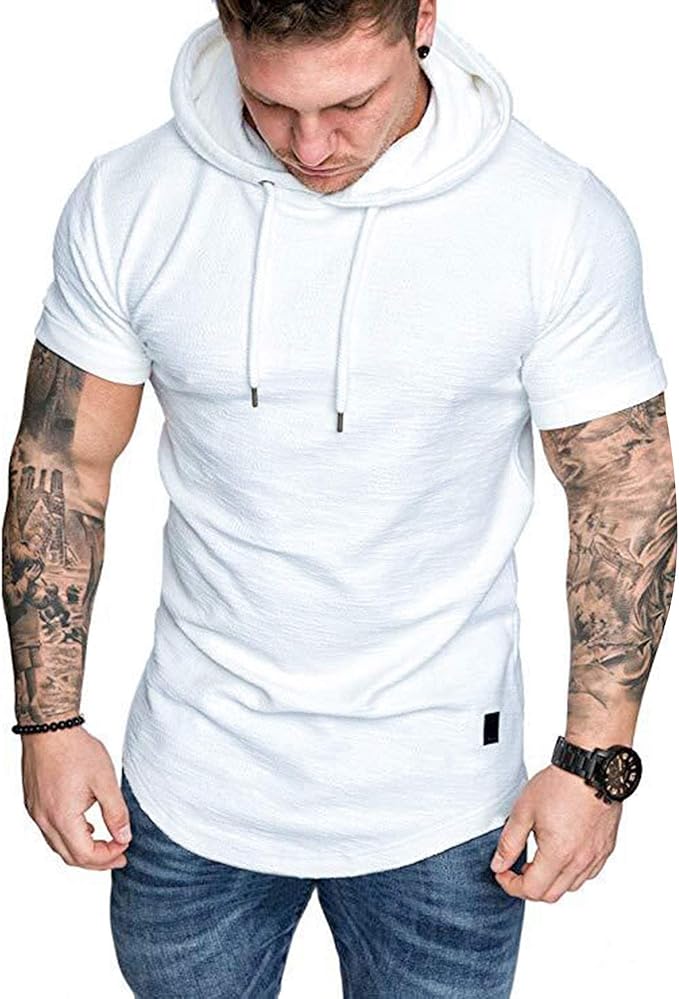 Lexiart Mens Fashion Athletic Hoodies Sport Sweatshirt Solid Color Fleece - Image 3