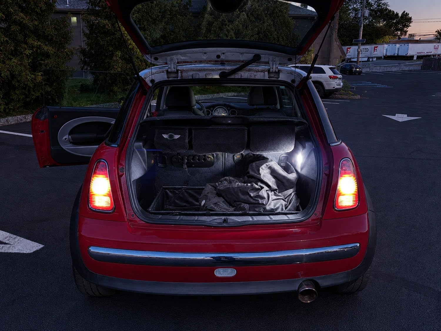 iJDMTOY Super Bright 2W High Power Xenon White Full LED Luggage, Glove Box, Cargo Area Light Assembly Compatible With BMW E30 E36 3 Series, E34 5 Series MINI R50 R52 R53, etc