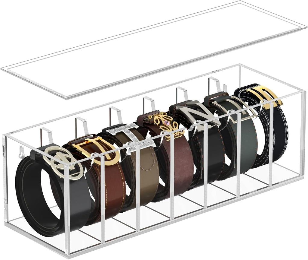 femeli acrylic belt organizers for closet 7-slots belt, main product view