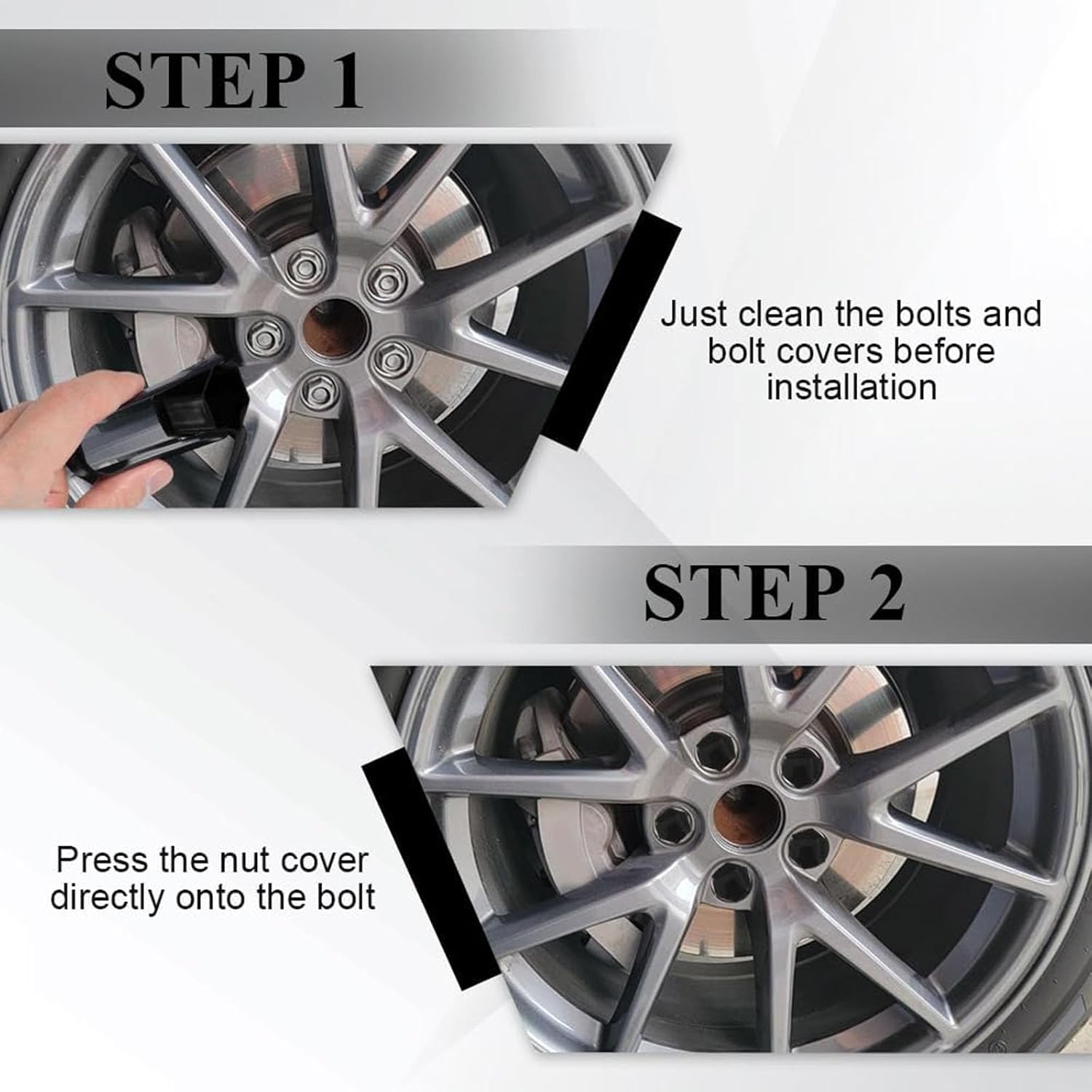 20pcs Hexagonal Lug Nut Covers for Audi Q8 2018-2022, Wheel Bolt Caps Car Tire Hub Screw Protection Rust-Resistant with Removal Tool Automotive Exterior Accessories, 21mm-Black