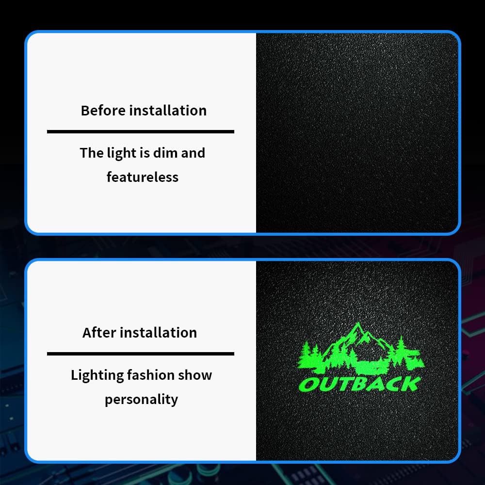 Never Fade Car LED Door Logo Projector Puddle lamp, for Outback Accessories Door Light Logo LED Laser Car Courtesy Step Light HD Compatible with Outback