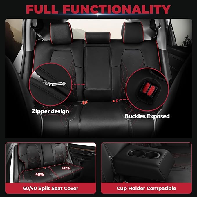 FREESOO CRV Seat Covers Full Set, - Image 4