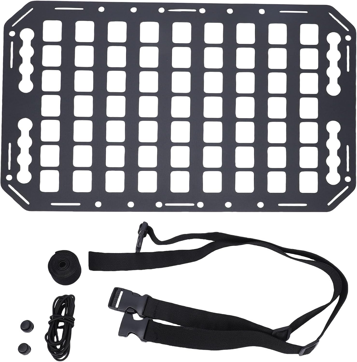 GOTOTOP Molle Panel, Aluminum Cargo Organizer with Versatile Storage, for SUV Truck RV Outdoor Gear